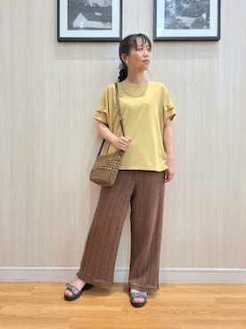 「アイテム（Tシャツ/カットソー）」を使った、さおさん（レディース・154cm・40代）の夏コーディネート