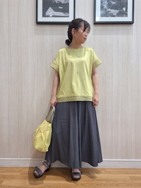 「アイテム（ネックレス）」を使った、さおさん（レディース・154cm・40代）の夏コーディネート