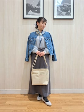 「DRESKIP（ドレスキップ）のアイテム（ジャケット/アウター）」を使った、さおさん（骨格ストレート・レディース・154cm）の春コーディネート