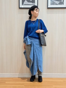 「アイテム（ワンピース）」を使った、さおさん（レディース・154cm・40代）の秋コーディネート