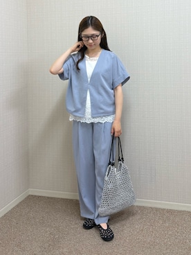「MICO COULIER（ミコクリエ）のアイテム」を使った、nanaさん（レディース・157cm）の夏コーディネート