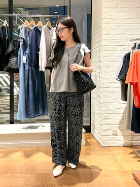 「ドットパンツ」｜nanaさん（レディース・157cm）の秋コーディネート