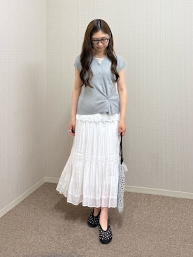「MICO COULIER（ミコクリエ）のアイテム」を使った、nanaさん（レディース・157cm）の夏コーディネート