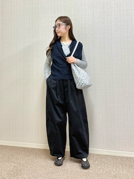 「MICO COULIER（ミコクリエ）のアイテム」を使った、nanaさん（レディース・157cm）の春コーディネート