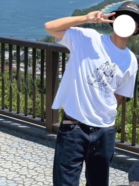 「Design Tshirts Store graniph（デザイン　ティーシャツ　ストア　グラニフ）のアイテム（帽子）」を使った、Aldo’sさん（メンズ・170cm）の夏コーディネート