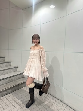 「mline（エムライン）のアイテム（シャツ/ブラウス）」を使った、natsuhoさん（レディース・163cm）の春コーディネート