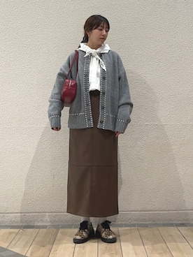 「SHIPS」｜「アイテム（ジャケット/アウター）」を使った、鞠子さん（レディース・158cm）の冬コーディネート