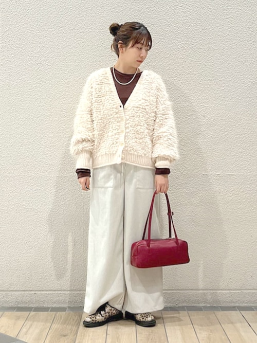 SHIPS any: ループ ニット Vネック ショート カーディガン