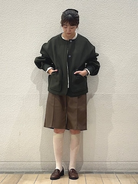 「シップス」｜鞠子さん（レディース・158cm）の秋コーディネート