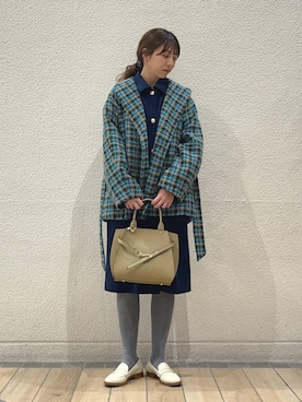 「アイテム（その他アウター）」を使った、鞠子さん（レディース・158cm）の冬コーディネート