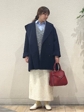 「アイテム（その他アウター）」を使った、鞠子さん（レディース・158cm）の秋コーディネート