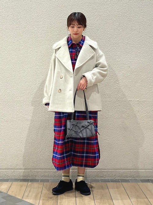 SHIPS any: カシミヤ ミックス テーラード ショート Pコート