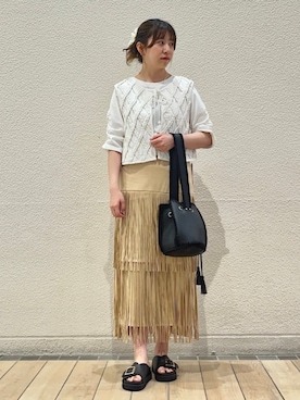 鞠子さん(レディース・158cm)の夏コーディネート