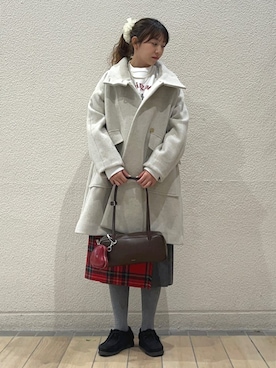 「SHIPS」｜「アイテム（スウェット）」を使った、鞠子さん（レディース・158cm）の冬コーディネート