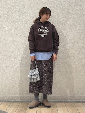 「アイテム（タイツ/ストッキング）」を使った、鞠子さん（レディース・158cm）の秋コーディネート