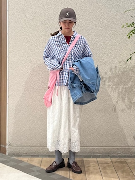 「eness（エネス）のアイテム」を使った、鞠子さん（レディース・158cm）の冬コーディネート