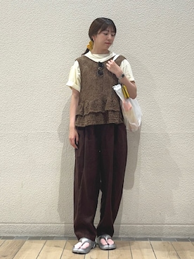 「COBMASTER（コブマスター）のアイテム」を使った、鞠子さん（レディース・158cm）の秋コーディネート