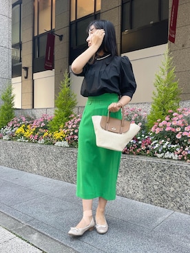 「ラタンバッグ」｜めいめい🐑さん（レディース・158cm）の春コーディネート