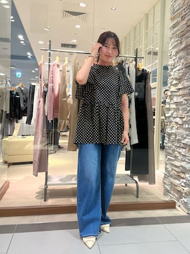 「Rie Miller（リエミラー）のアイテム」を使った、めいめい🐑さん（レディース・158cm）の夏コーディネート