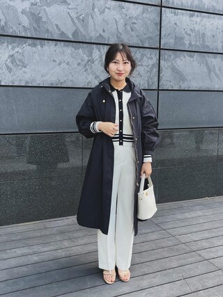 新品タグ付き✨ ノーリーズ 撥水加工 フーデット2wayコート ネイビー 36 新品タグ付き✨ ノーリーズ 撥水加工 フーデット2wayコート