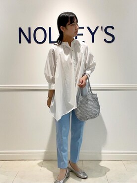 「アイテム（トートバッグ、シルバー系）」を使った、めいめい🐑さん（レディース・158cm）の春コーディネート