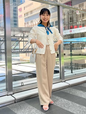 「NOLLEY’S（ノーリーズ）のアイテム（財布/小物）」を使った、めいめい🐑さん（レディース・158cm）の夏コーディネート