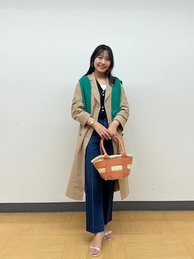 「NOLLEY’S（ノーリーズ）のストラップサンダル（サンダル）」を使った、めいめい🐑さん（レディース・158cm）の春コーディネート