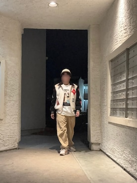 「アイテム（スタジャン）」を使った、Kith Su Kithさん（メンズ・160cm）の冬コーディネート