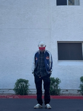 「アイテム（キャップ）」を使った、Kith Su Kithさん（メンズ・160cm・30代）の冬コーディネート