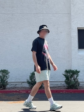 「アイテム（帽子）」を使った、Kith Su Kithさん（メンズ・160cm）の夏コーディネート