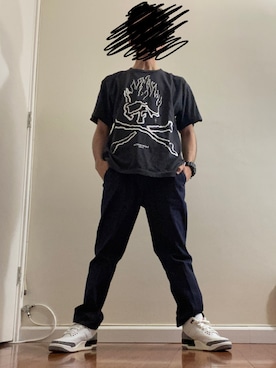 「CACTUS（カクタス）のアイテム」を使った、Kith Su Kithさん（メンズ・160cm）の春コーディネート