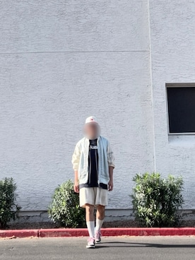 「アイテム（MA-1）」を使った、Kith Su Kithさん（メンズ・160cm）の春コーディネート