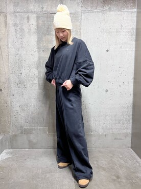 「アディダスオリジナルス」｜「アイテム（スウェット）」を使った、HMさん（レディース・157cm）の秋コーディネート