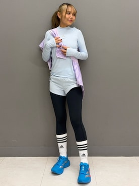 「アイテム（レギンス/スパッツ）」を使った、TMさん（レディース・156cm）の冬コーディネート