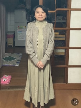「uora（ユオラ）のアイテム」を使った、桜子さん（レディース・158cm）の冬コーディネート