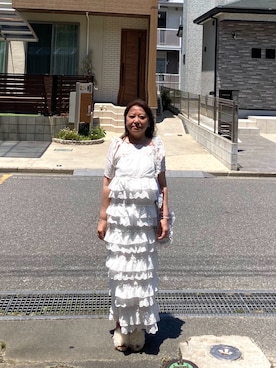 「Lil Ambition（リルアンビション）のアイテム」を使った、桜子さん（レディース・158cm）の夏コーディネート