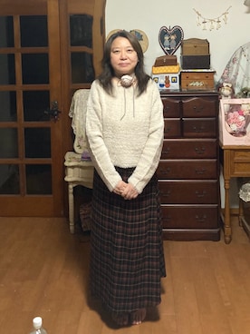 「Lil Ambition（リルアンビション）のアイテム」を使った、桜子さん（レディース・158cm）の冬コーディネート