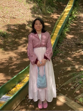 「Lil Ambition（リルアンビション）のアイテム」を使った、桜子さん（レディース・158cm）の春コーディネート