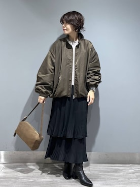 「アイテム（ブルゾン）」を使った、Aoさん（レディース・161cm・30代）の秋コーディネート