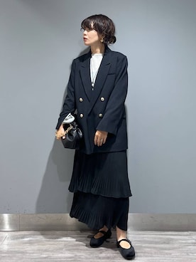 「A part by（アパートバイ）のアイテム（バレエシューズ）」を使った、Aoさん（レディース・161cm）の秋コーディネート