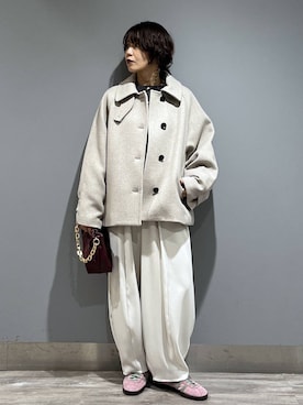 「SNAP_apart by lowrys」｜「アイテム（ジャケット/アウター）」を使った、Aoさん（レディース・161cm）の冬コーディネート