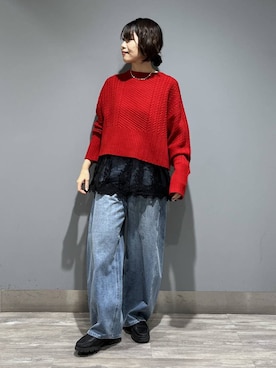 「アイテム（アクセサリー）」を使った、Aoさん（レディース・161cm・30代）の冬コーディネート