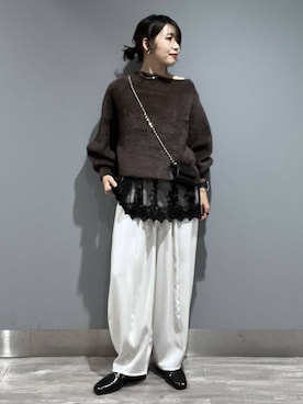 「アイテム（ローファー）」を使った、Aoさん（レディース・161cm・30代）の冬コーディネート