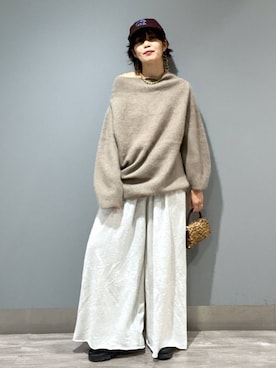 「アイテム（スウェットパンツ）」を使った、Aoさん（レディース・161cm・30代）の秋コーディネート