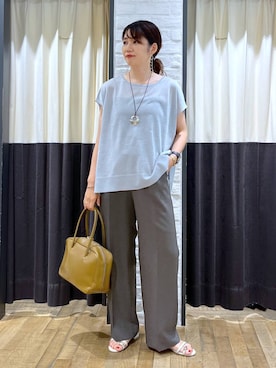 「アイテム（ボストンバッグ）」を使った、Aoさん（レディース・161cm・30代）の夏コーディネート