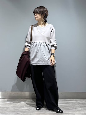 「A part by（アパートバイ）のアイテム（ストール/ショール）」を使った、Aoさん（レディース・161cm）の秋コーディネート