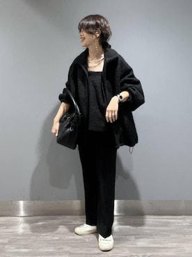 「SNAP_apart by lowrys」｜「アイテム（ブルゾン）」を使った、Aoさん（レディース・161cm）の秋コーディネート