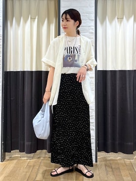 「アイテム（スカート）」を使った、Aoさん（レディース・161cm・30代）の夏コーディネート