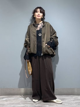 「アイテム（イエロー系）」を使った、Aoさん（レディース・161cm・30代）の秋コーディネート