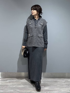 「アイテム（ワンピース）」を使った、Aoさん（レディース・161cm・30代）の秋コーディネート